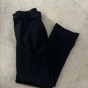 Black with grey stripes Trousers